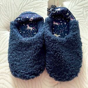 Joules cozy navy blue girls slippers size 2/3 or large
